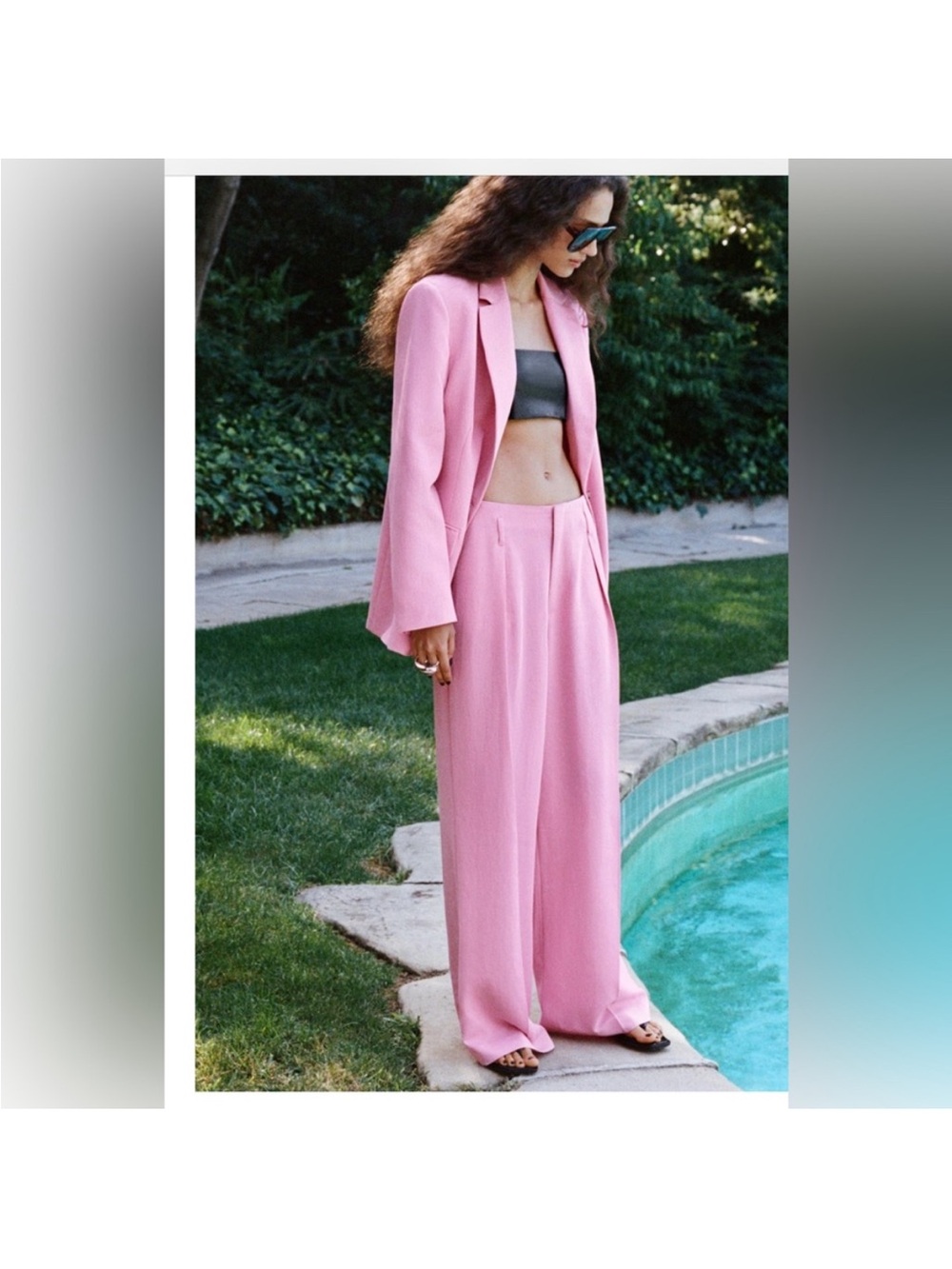 Zara Light Pink Single-Button Blazer - Picture 4 of 6